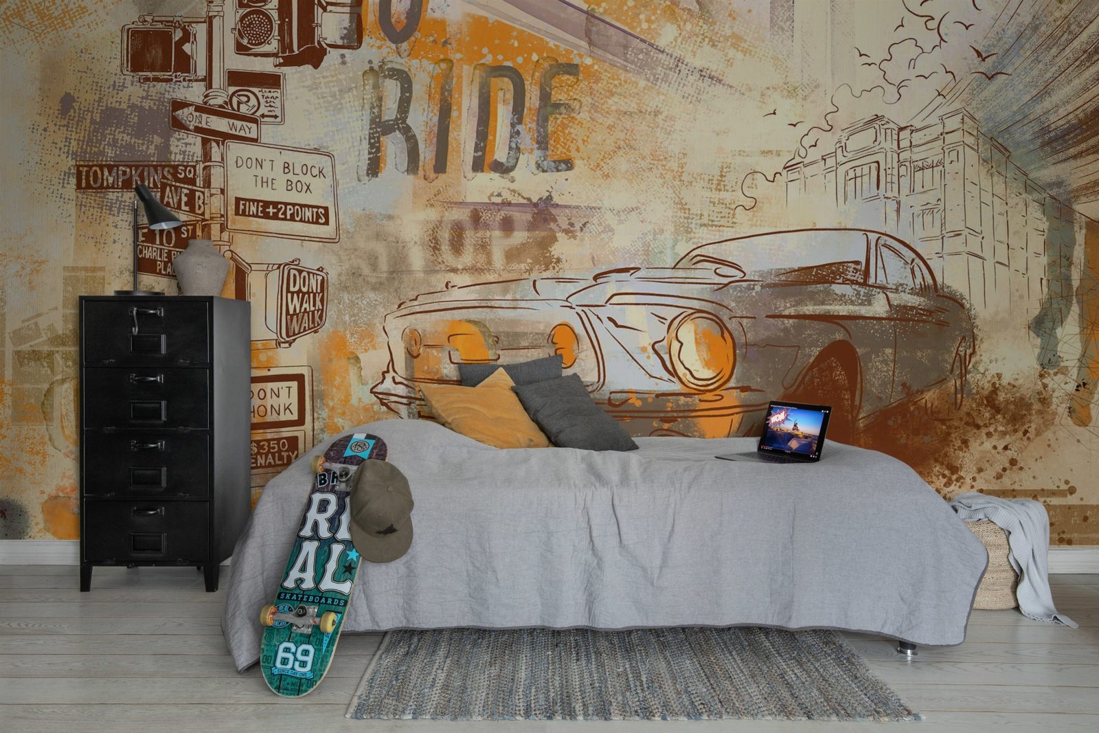 Street Race, Vintage, Rebel Walls 2