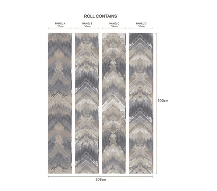 Reflections, Pewter Silver Luxury Geometric, 1838 Wallcoverings, 6.5mp / rola 4