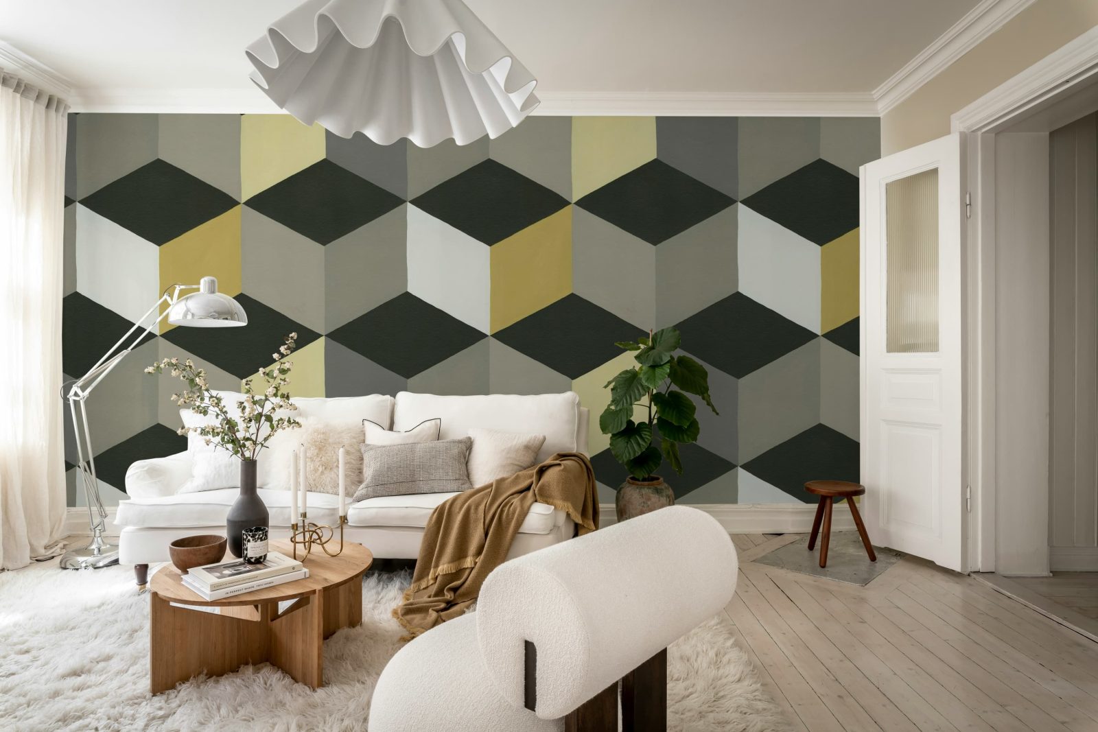 Colorful Rombs, Yellow, Rebel Walls 2