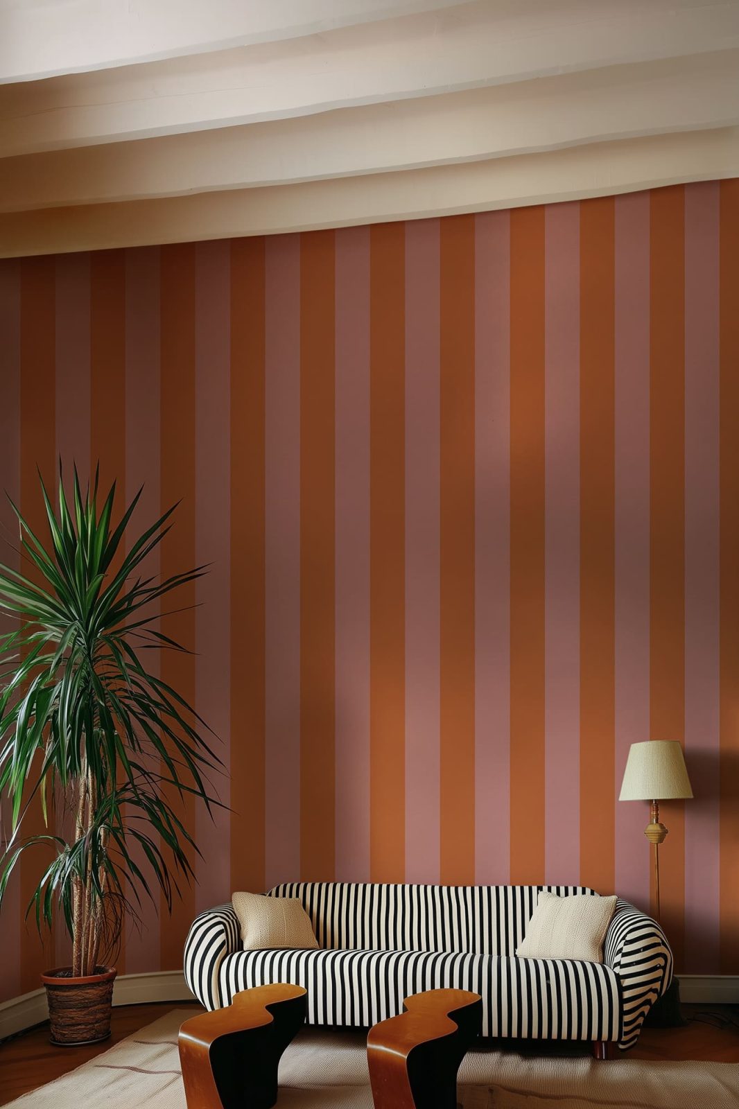 Bold Stripes, Orange, Rebel Walls 3