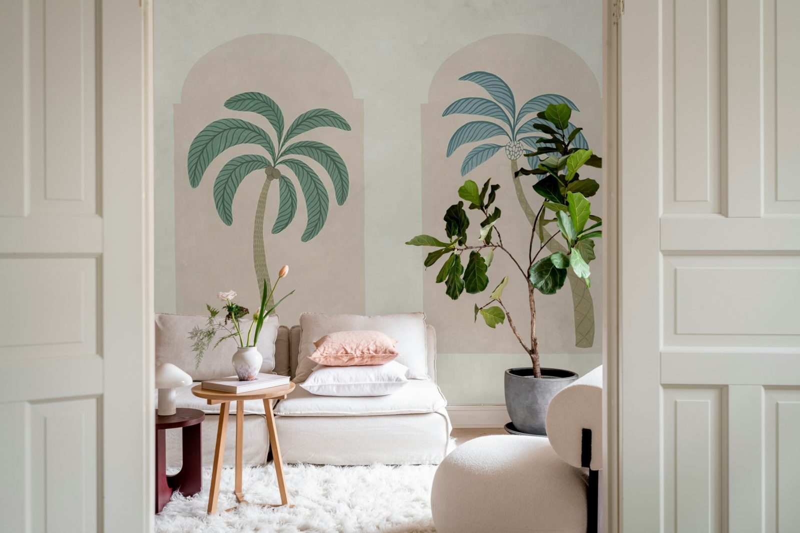 Palm Arches, Green & Pink, Rebel Walls 2