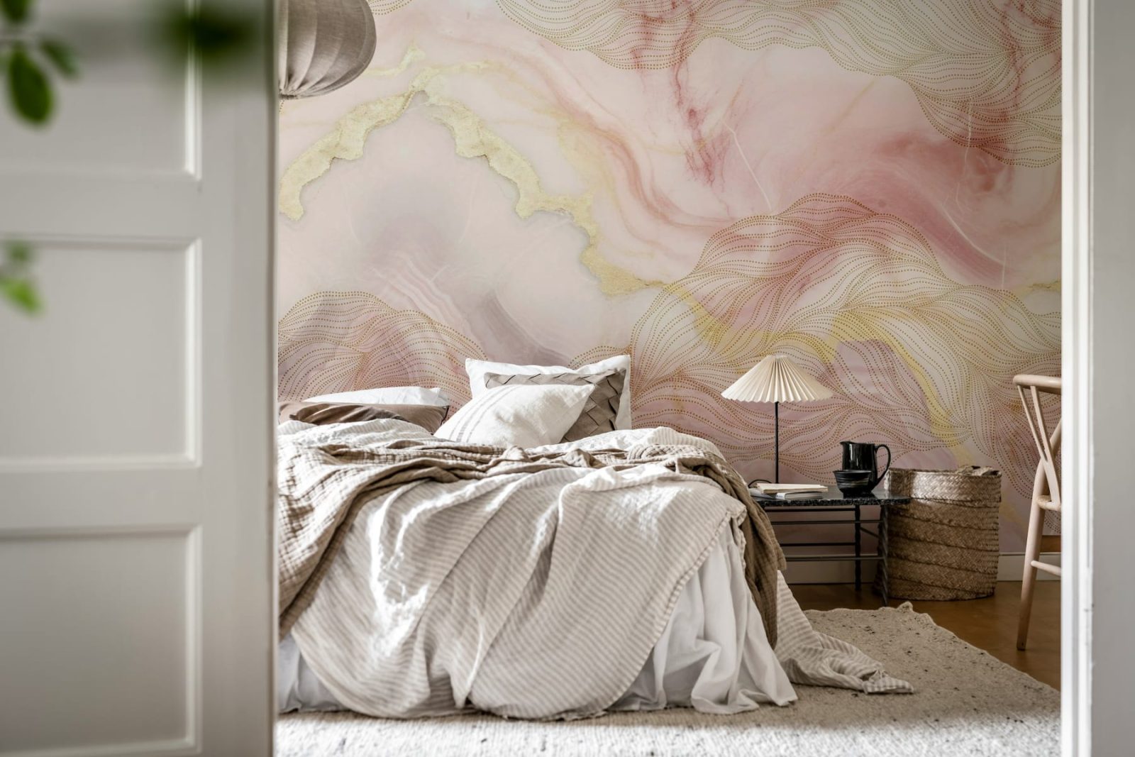 Opulence Dots, Pink Marble, Rebel Walls 3