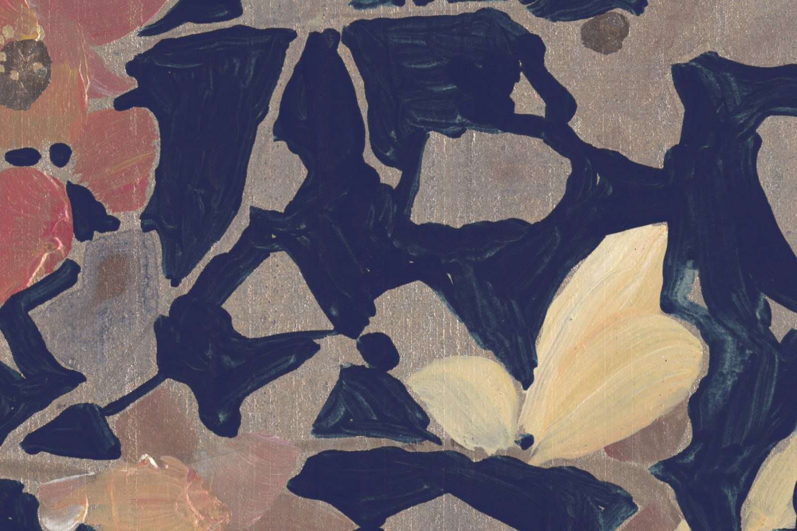 Blooming Garden, Dark Blue, Rebel Walls 4