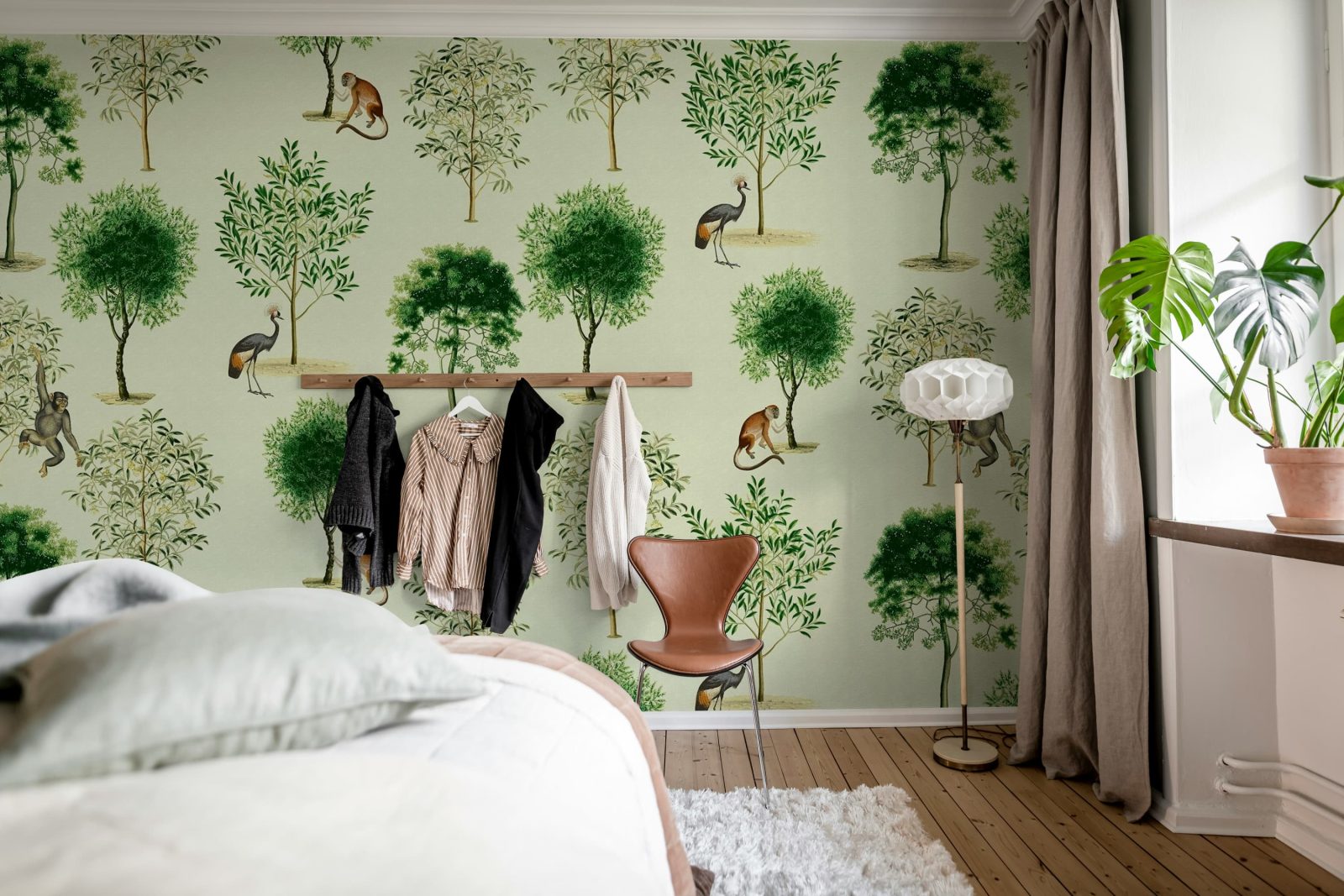 Monkey Among Trees, Beige, Rebel Walls 3