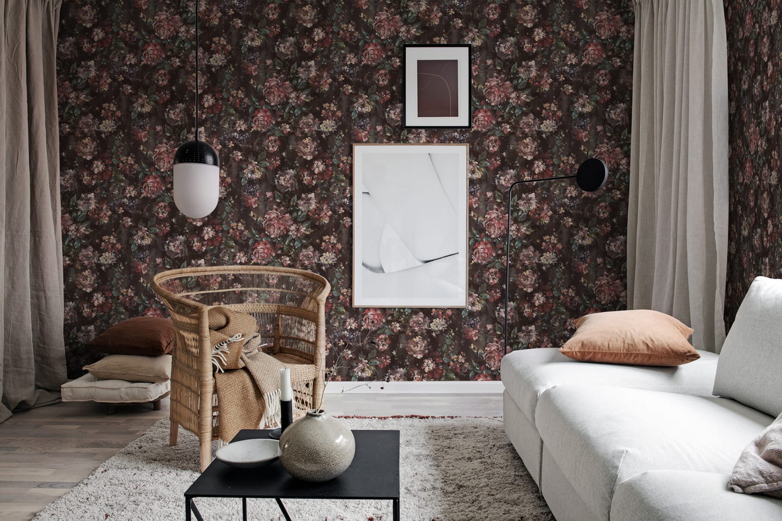 personalizabil Jardin, Red Velvet, RebelWalls, 5 mp / rola 5
