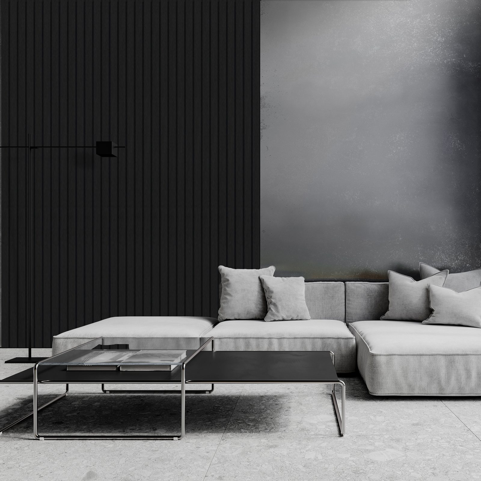 Riflaj decorativ Roca, Onyx Black, 270x25cm, Lamelio 2