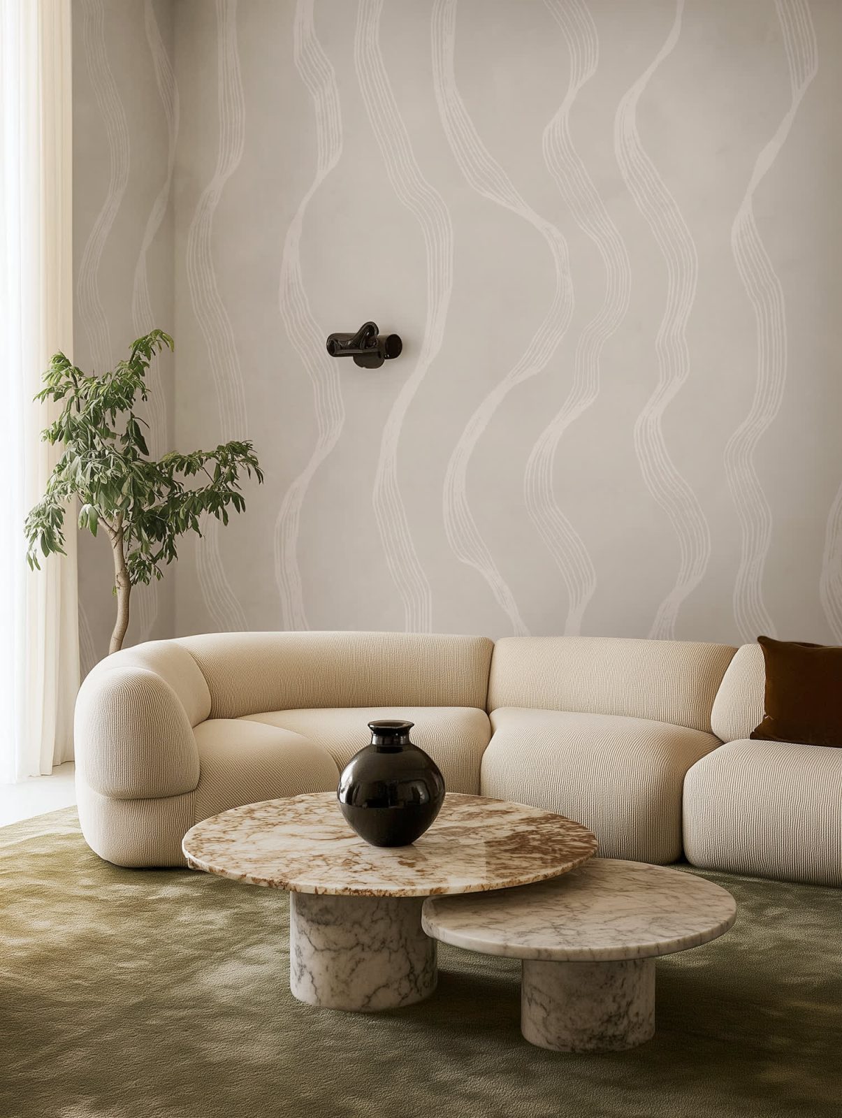 Ribbon Stripe, Beige, Rebel Walls 2