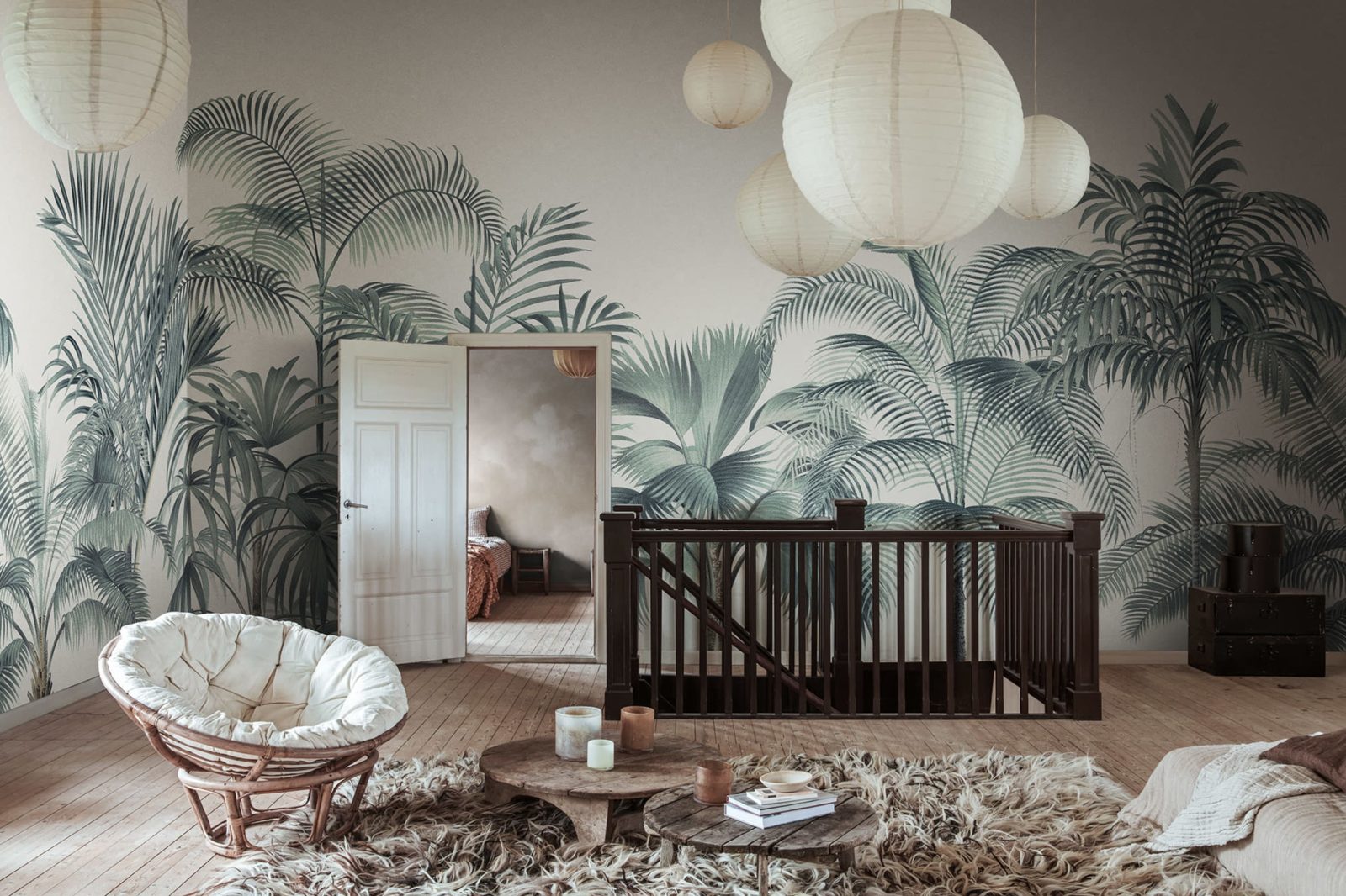 Retro Jungle, Turquoise, Rebel Walls 3