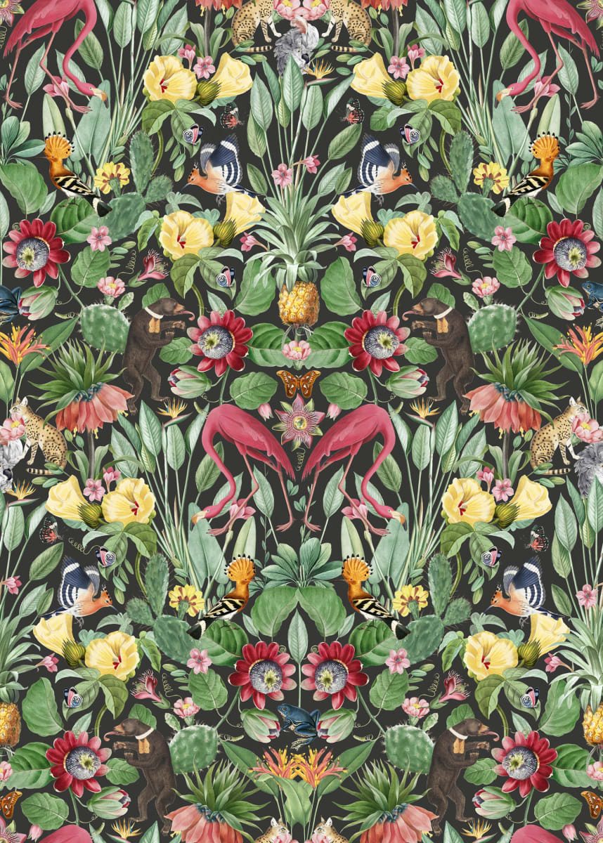 Whimsical Jungle, Night, Rebel Walls