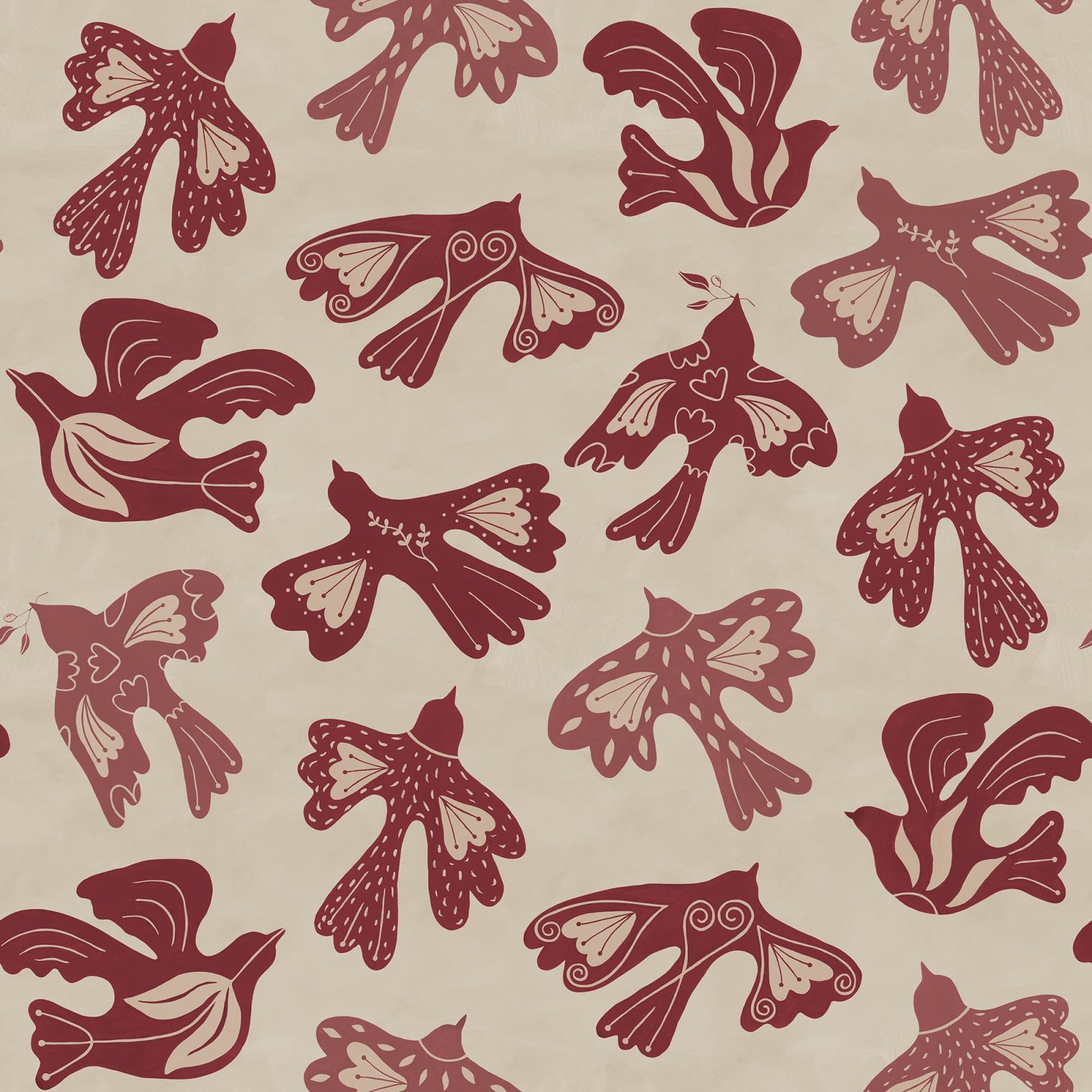 Dancing Wings, Red, Rebel Walls