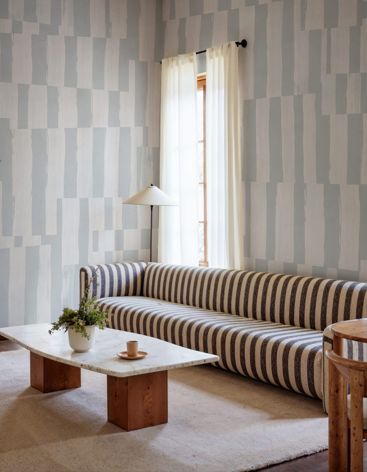 Broken Stripes, Light Blue, Rebel Walls 3