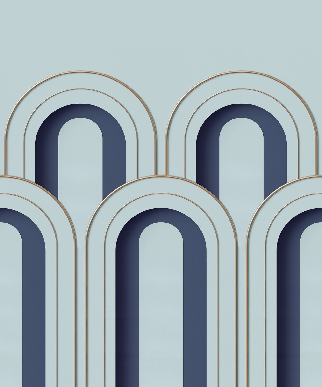3D Arch Deco, Blue, Rebel Walls 5