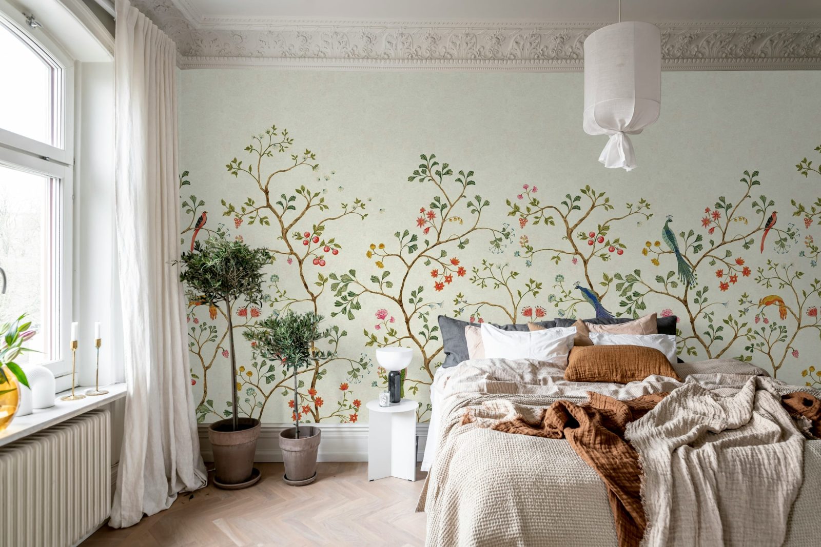 Songbird Mural, Beige, Rebel Walls 3