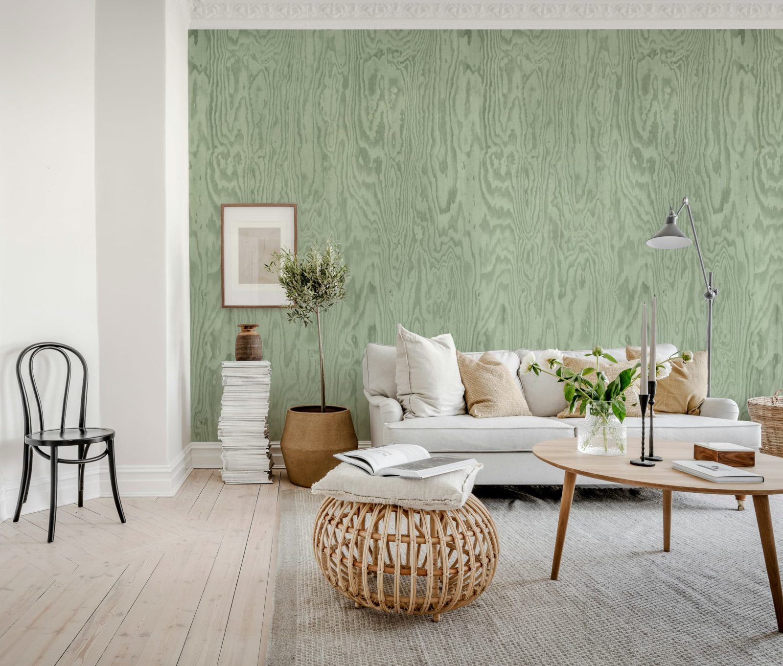 Wood Shades, Green, Rebel Walls 2