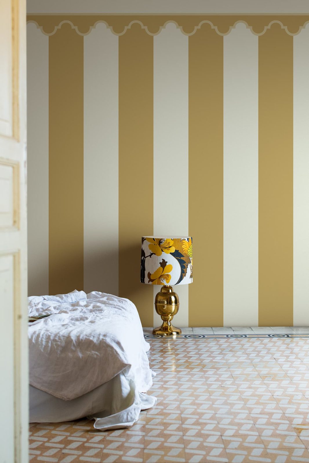 Stripe Chateau, Yellow, Rebel Walls 2