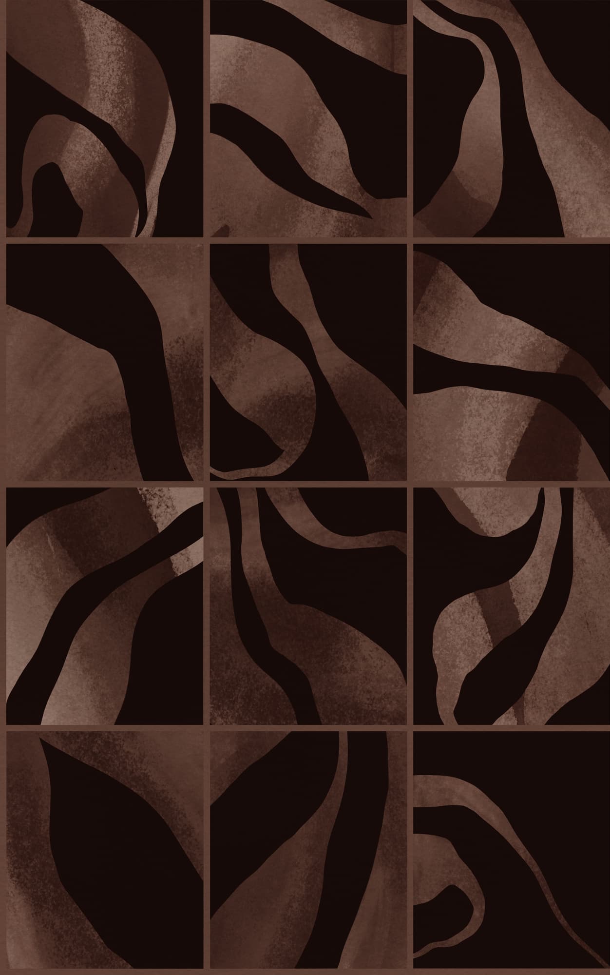 Floating Tiles, Dark Brown, Rebel Walls