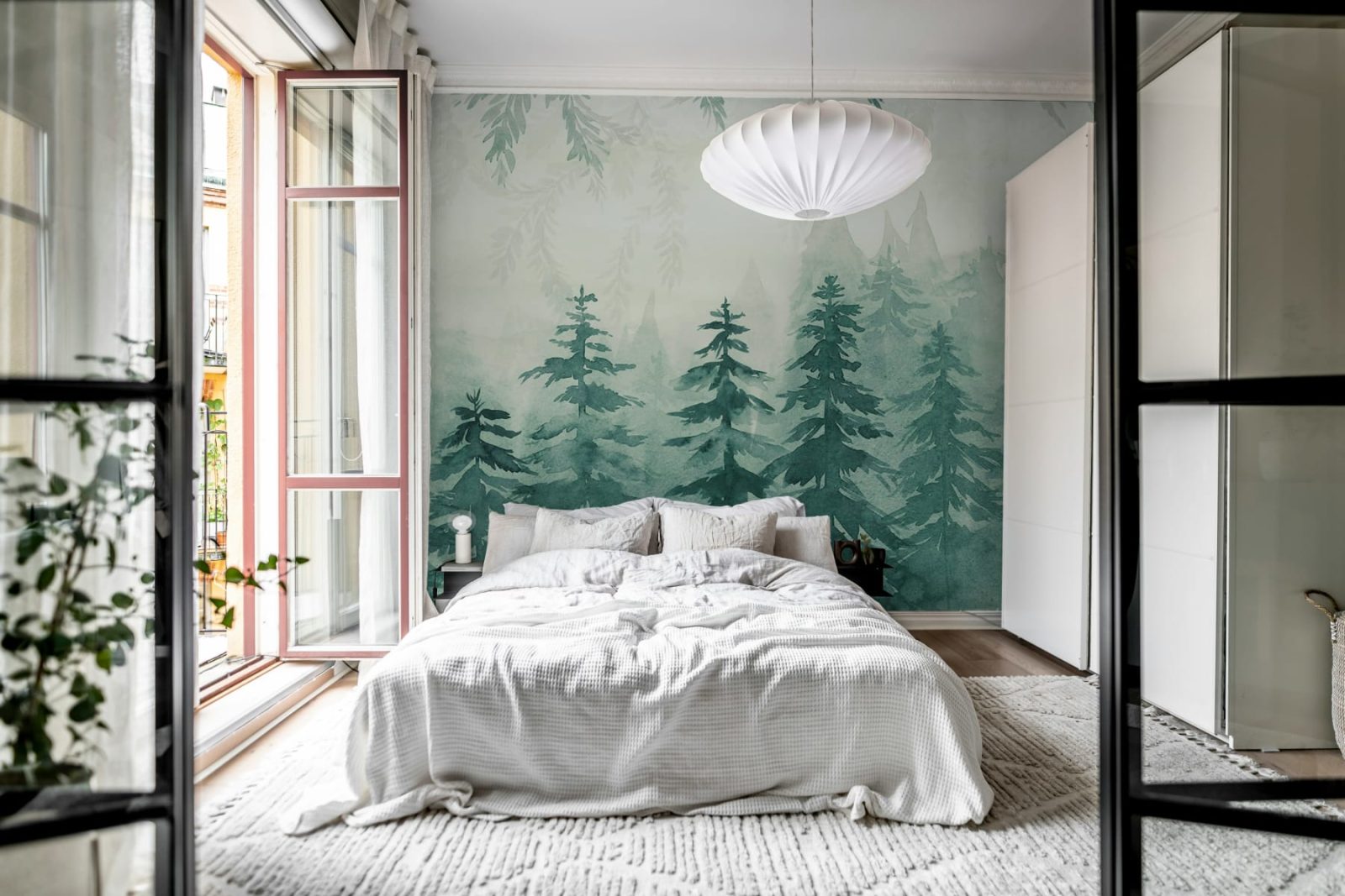 Watercolor Forest, Blue, Rebel Walls 2