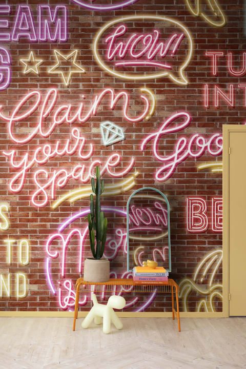Neon Vibes, Brickwall, Rebel Walls 3