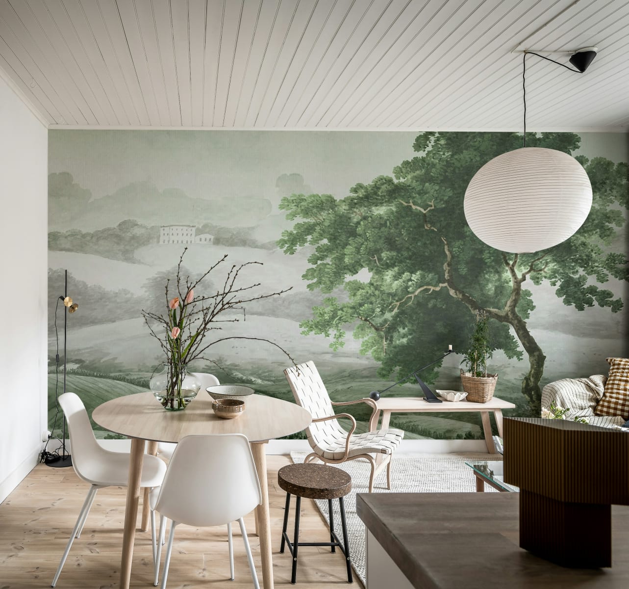 Vintage Tree, Soft Green, Rebel Walls 2