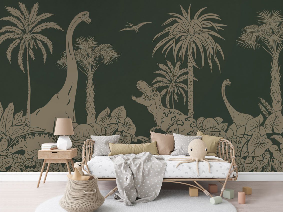 Monochrome Dino - Green Vintage, Kikki Belle 3