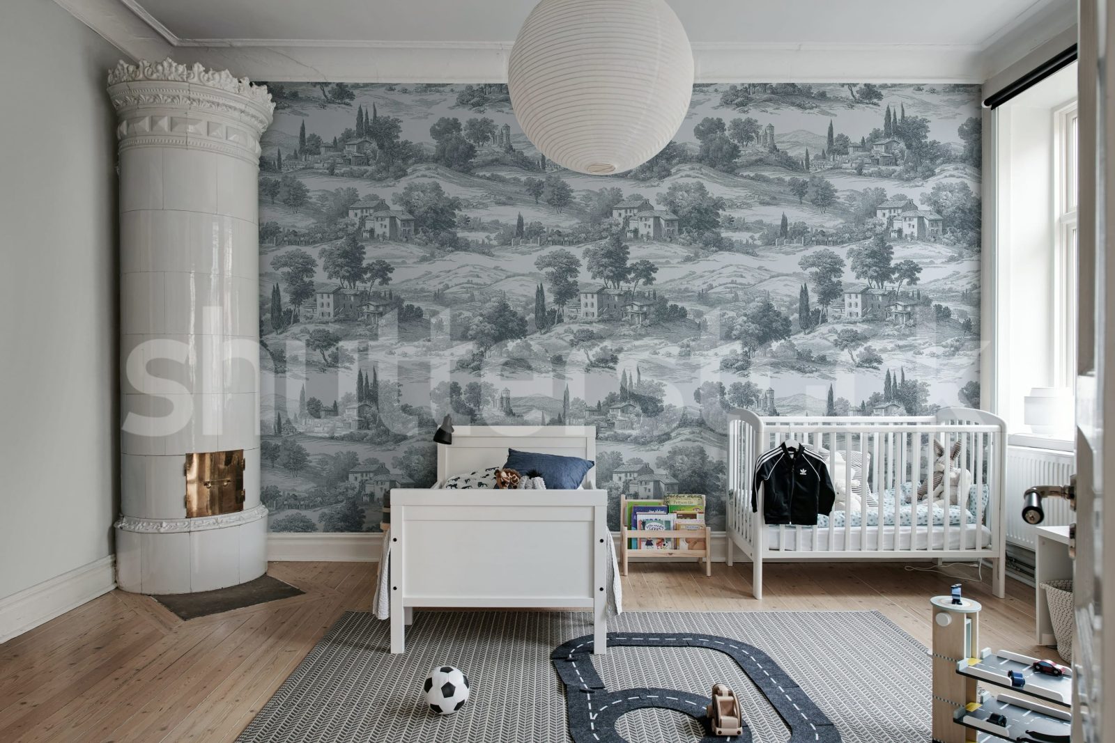Countryside Toile, Oxford Blue, Rebel Walls 3
