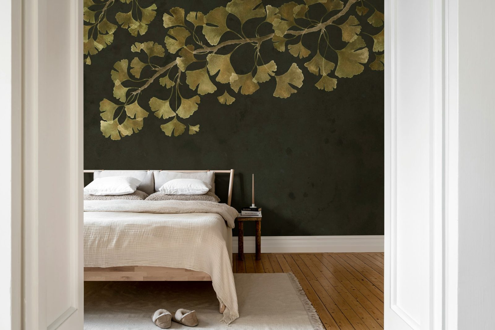 Maidenhair Tree, Black, Rebel Walls 3