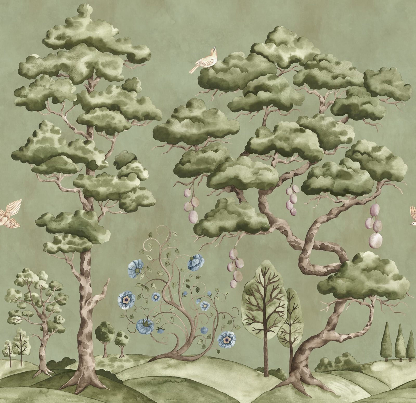 Forest Poem, Green, Rebel Walls