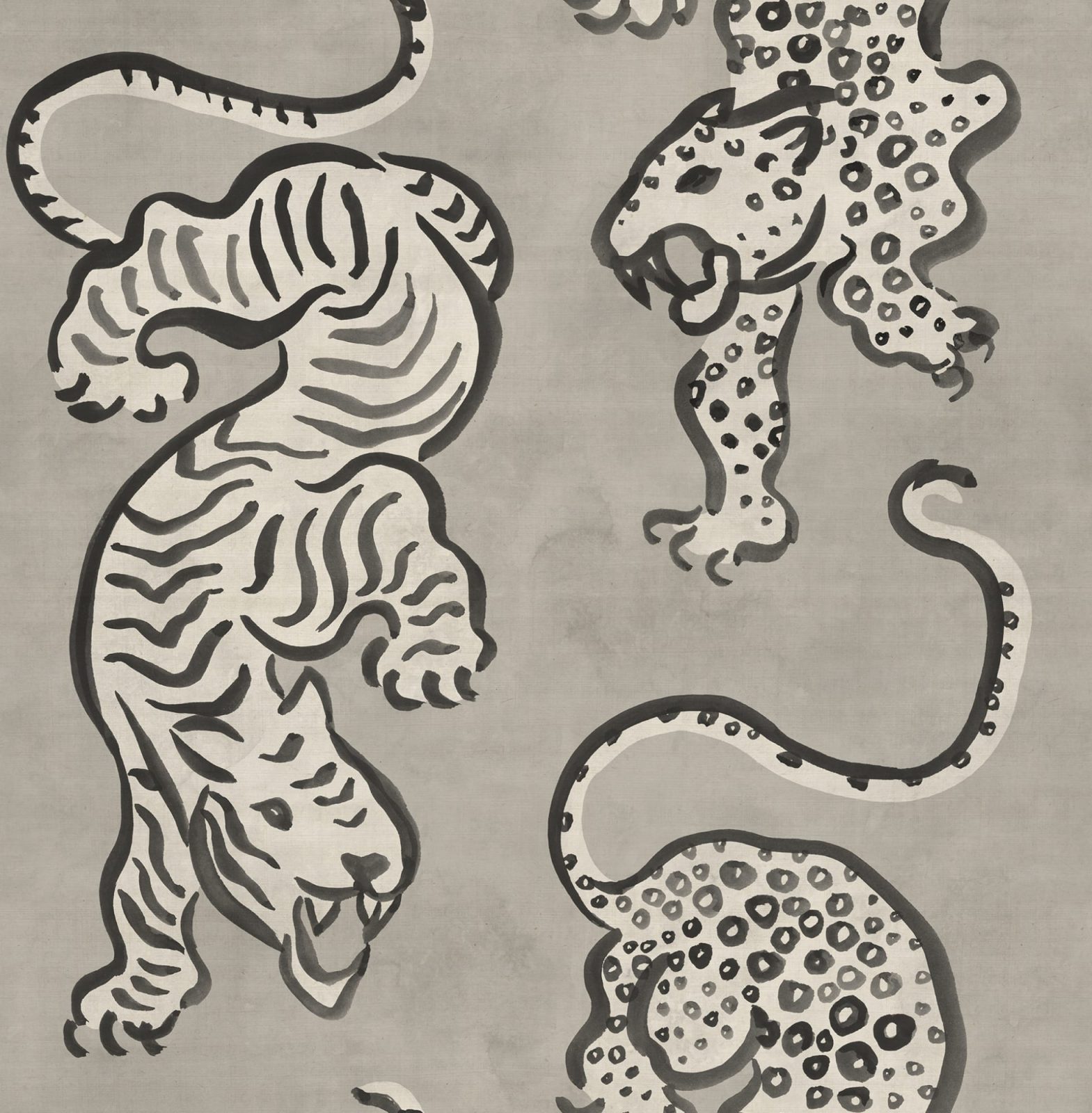 Ink Tiger, Gray, Rebel Walls