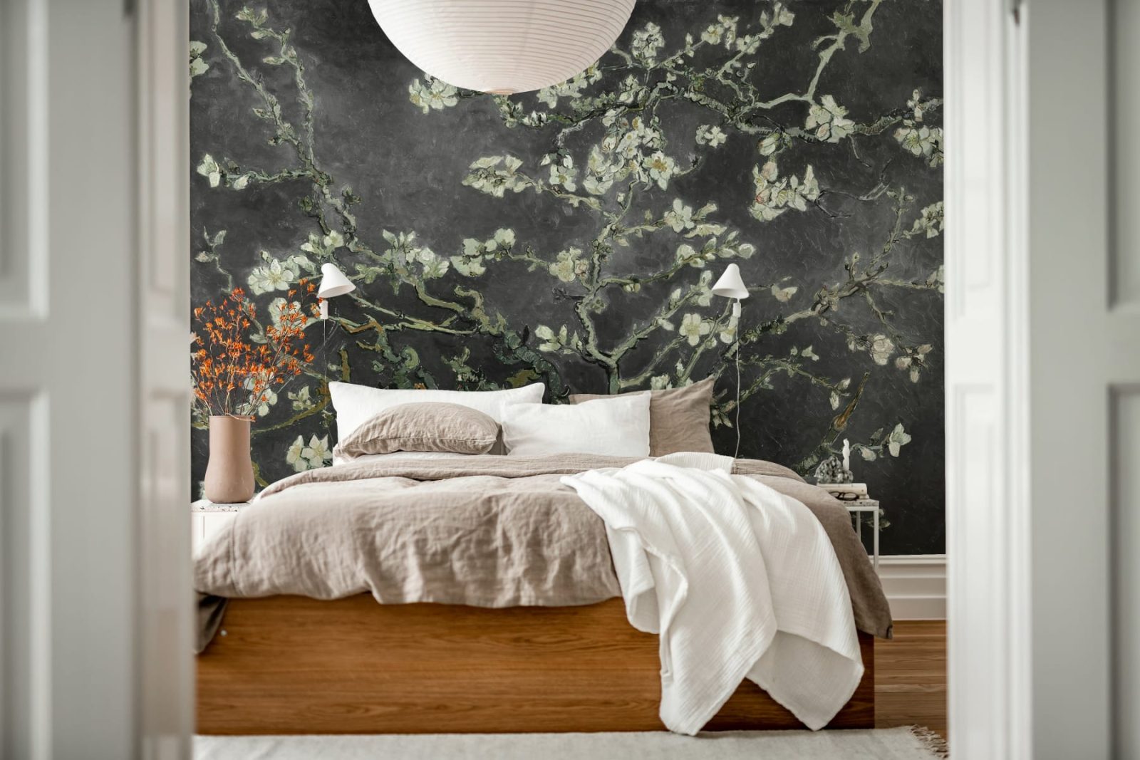 Almond Blossom, Black, Rebel Walls 3