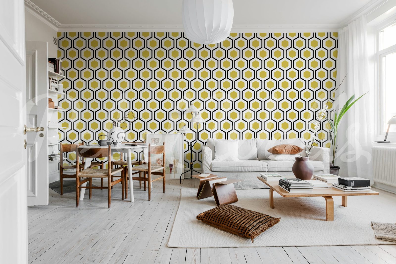 Bold Hexagon, Yellow, Rebel Walls 2