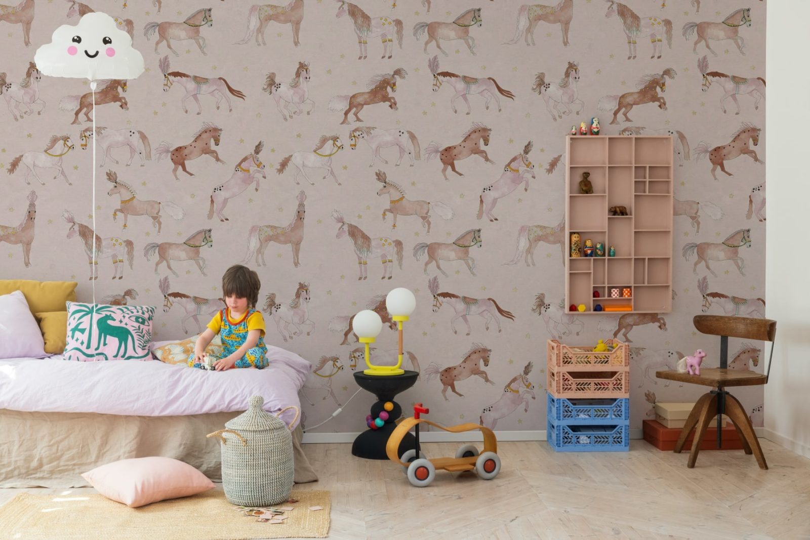 Circus Horses, Soft Pink, Rebel Walls 2