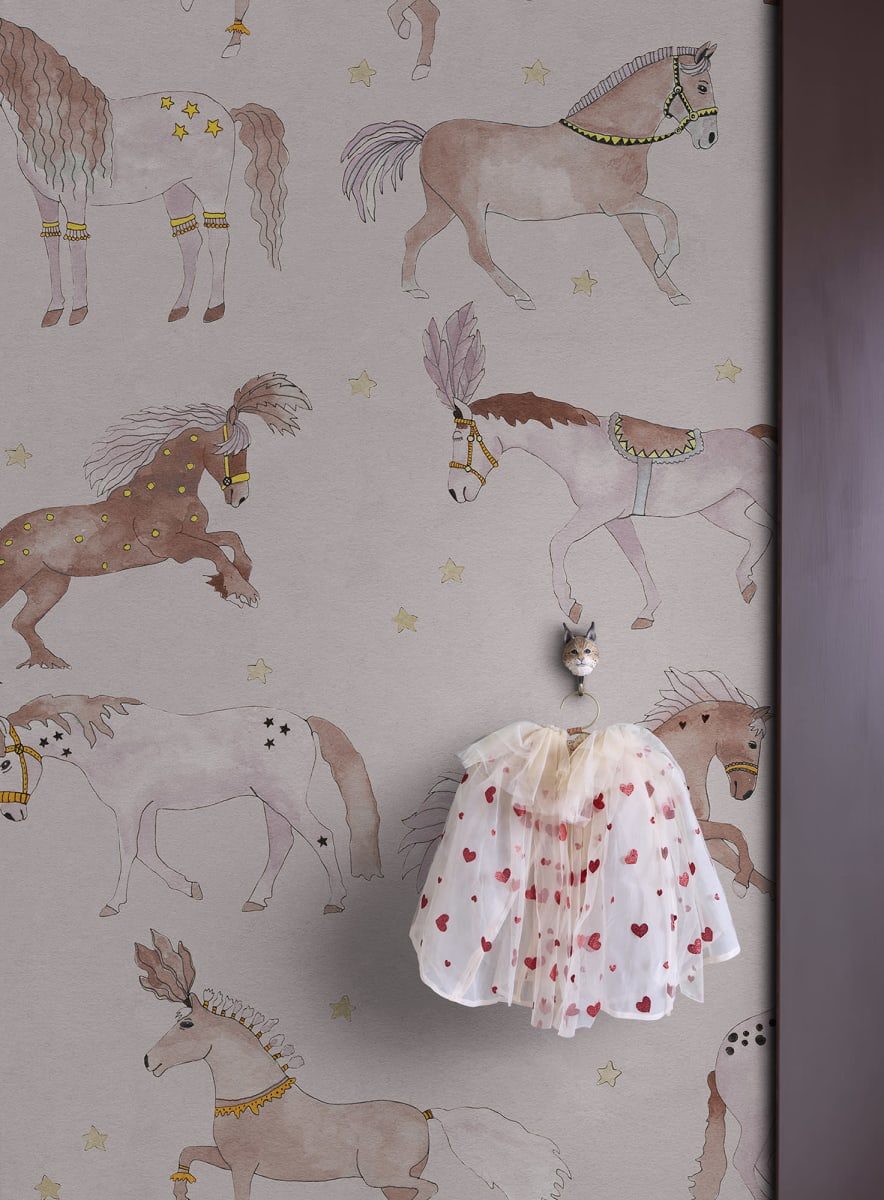 Circus Horses, Soft Pink, Rebel Walls 3