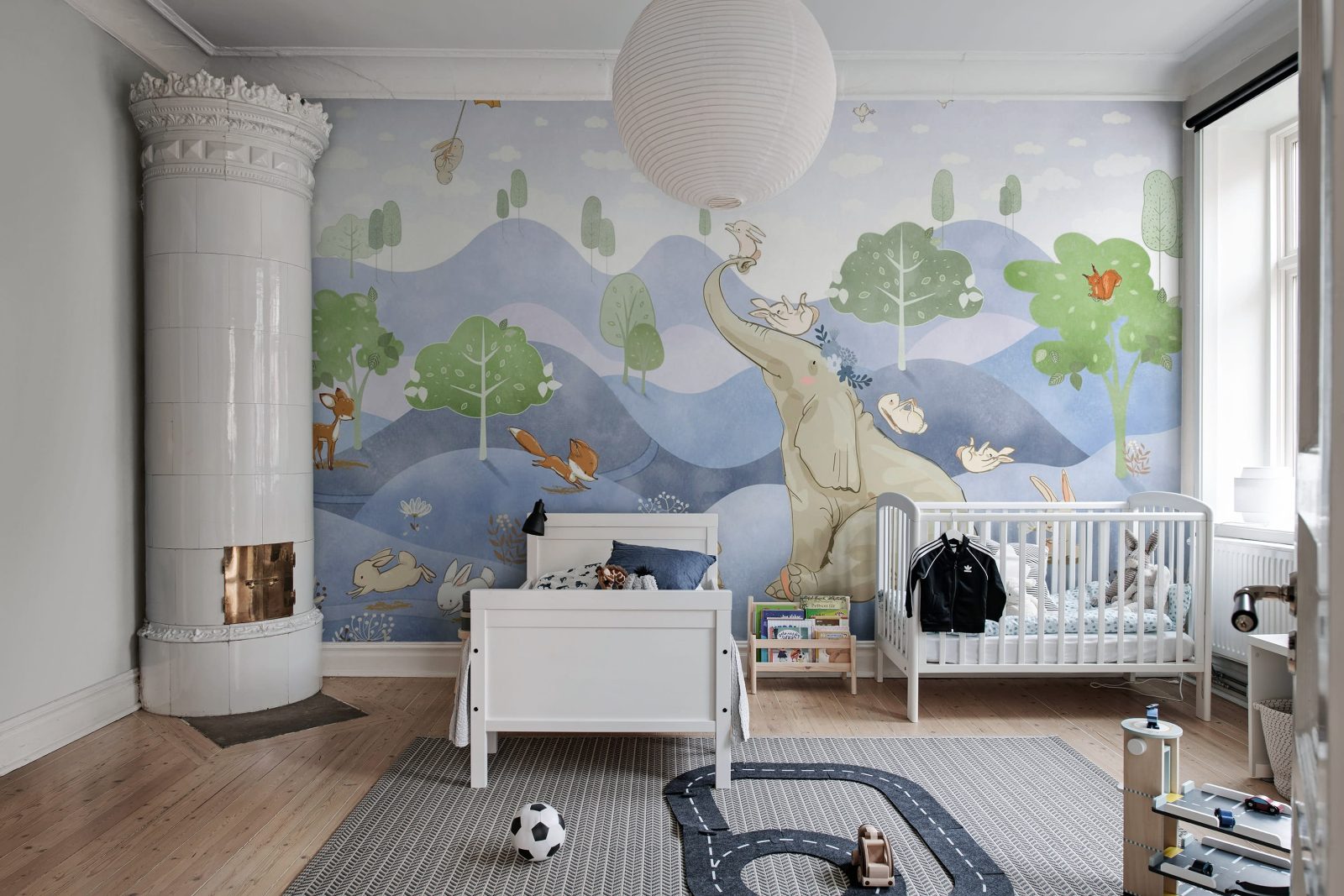 Elephant and Friends, Blue, Rebel Walls 2