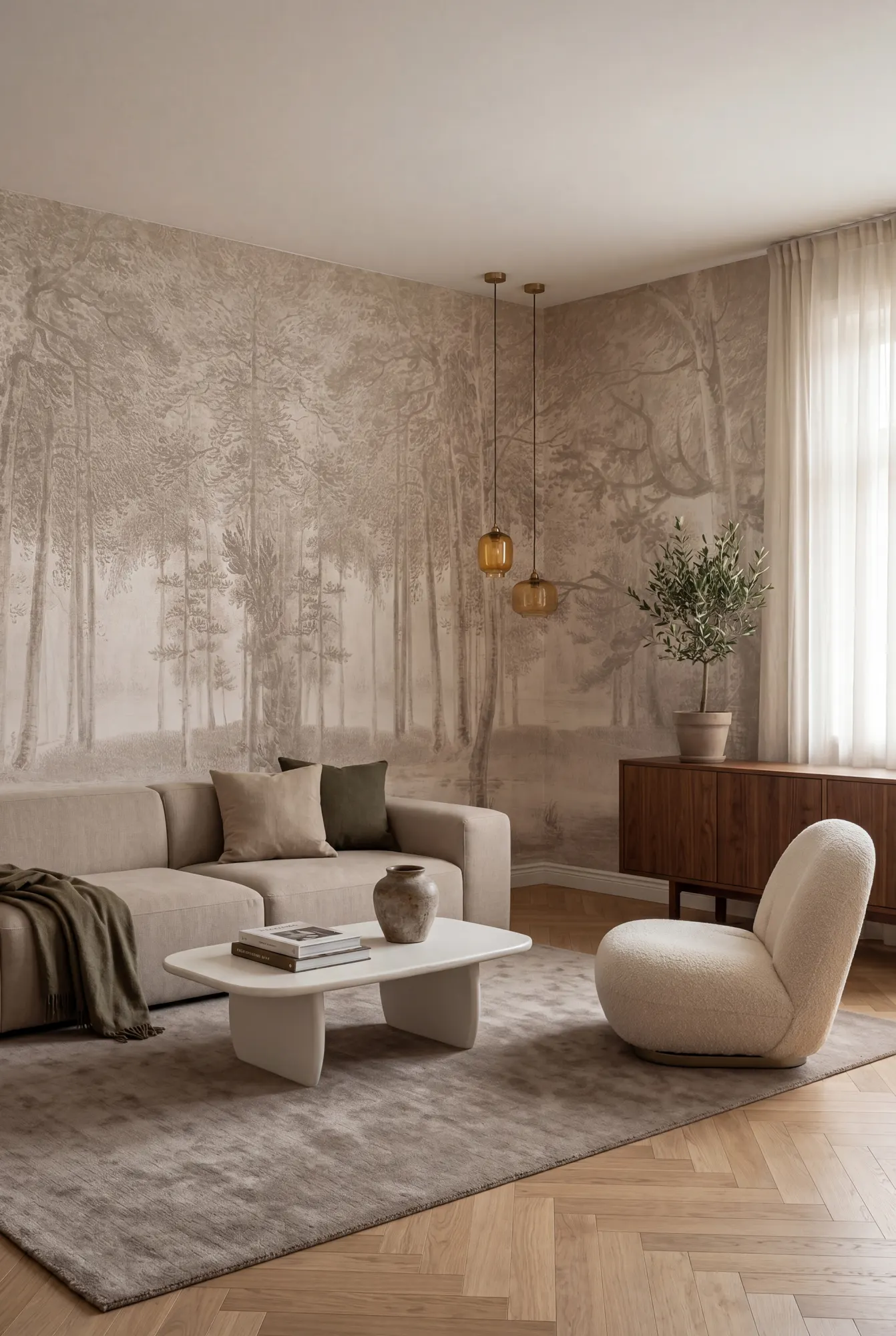 Lovers Forest, Beige, Rebel Walls 3