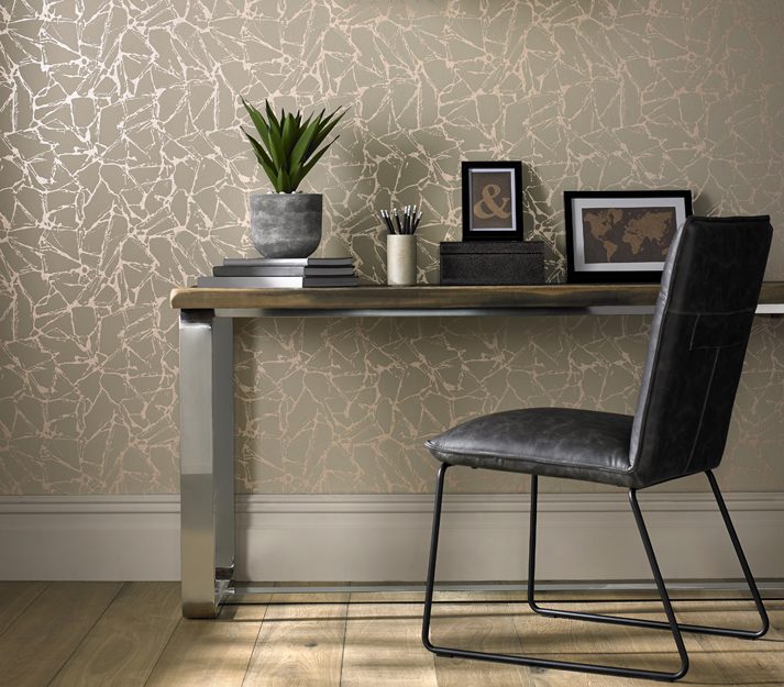 Glaze, Coral Copper Luxury Geometric, 1838 Wallcoverings, 5.3mp / rola 2
