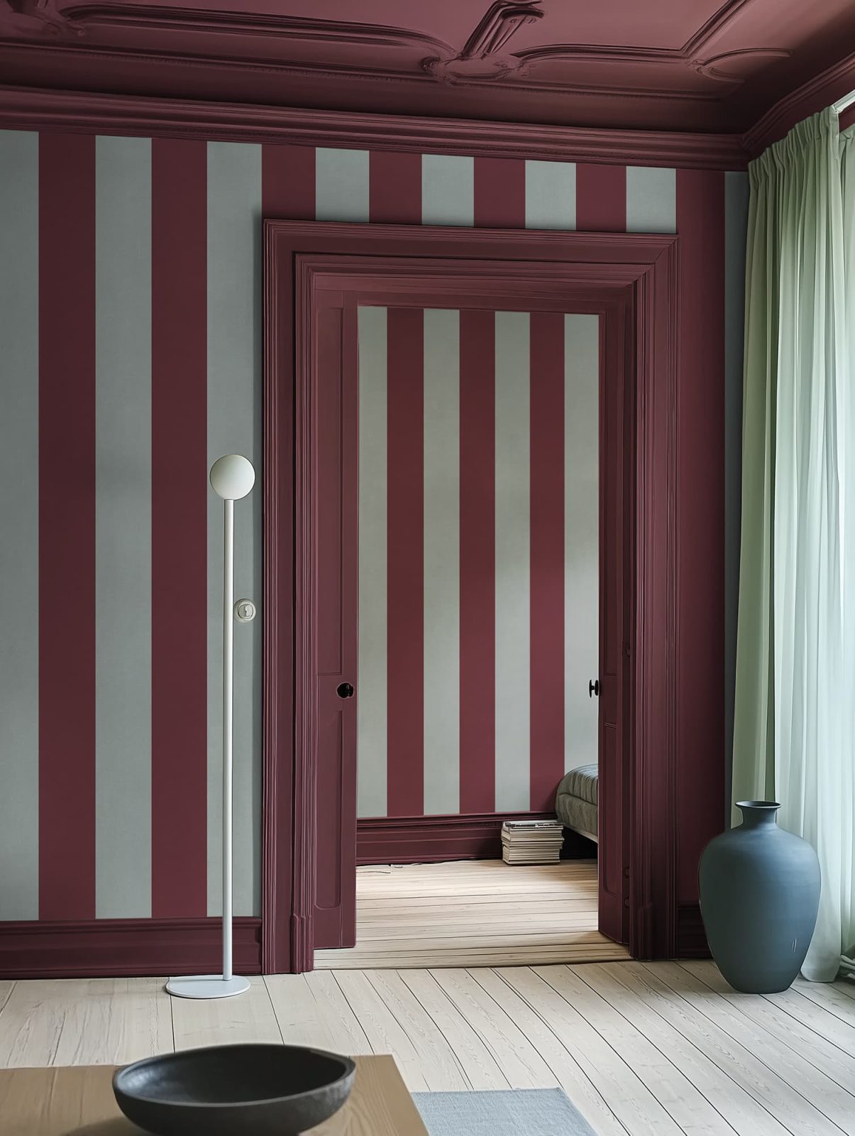 Bold Stripes, Blue, Rebel Walls 3