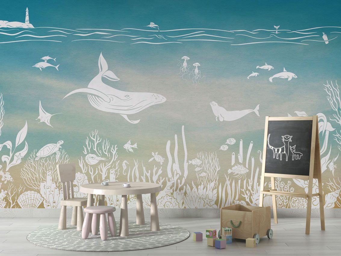 Monochrome Sea - Aqua Blue, Kikki Belle 4