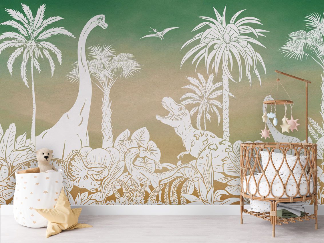 Monochrome Dino - Green Sky, Kikki Belle 2