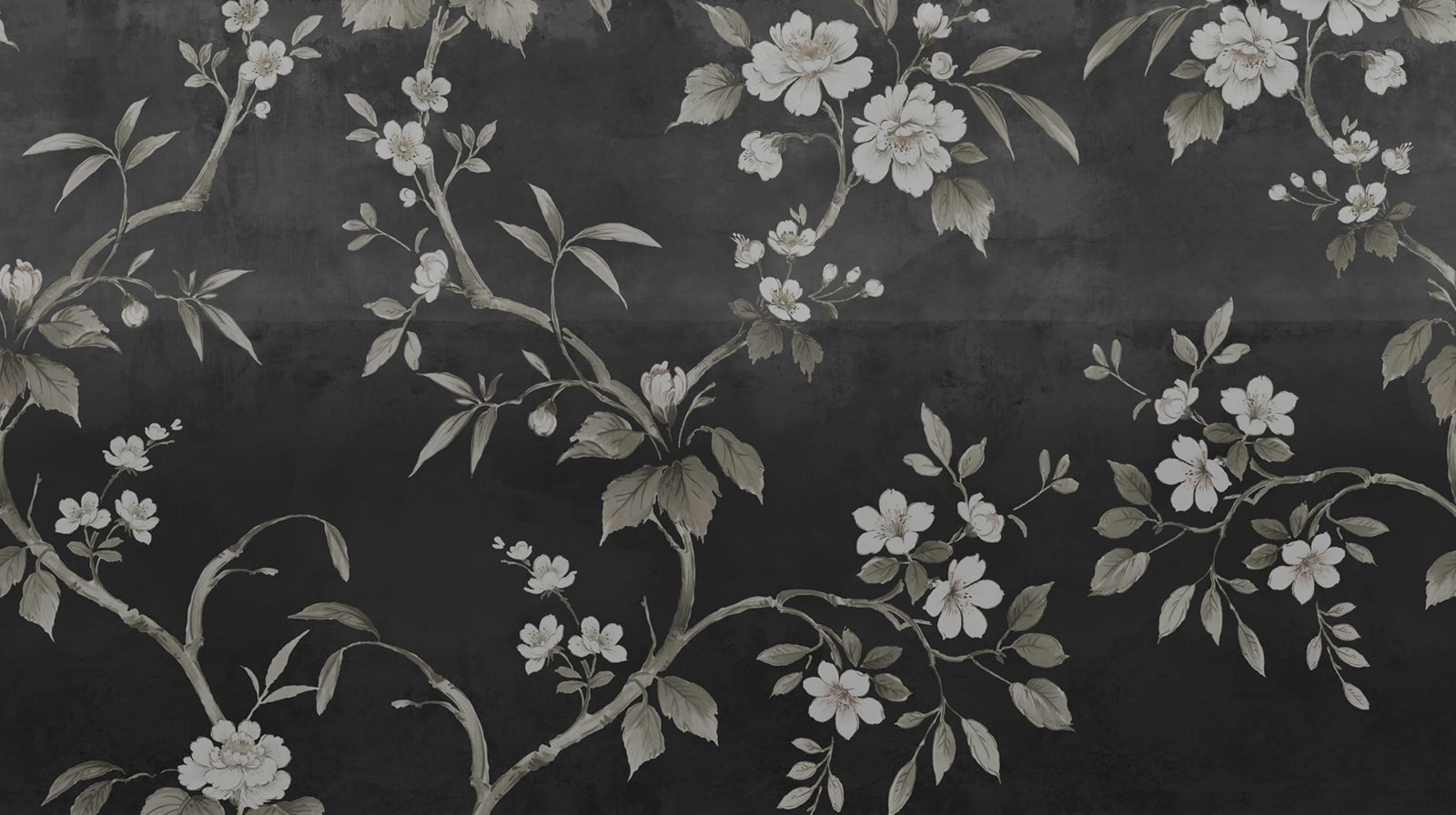 Concrete Flowers, Black, Rebel Walls
