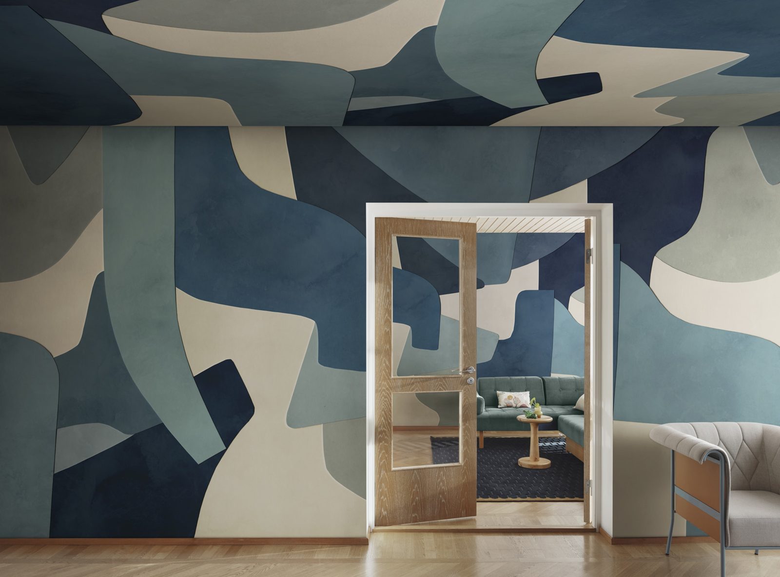 Serene Layers, Blue, Rebel Walls 3