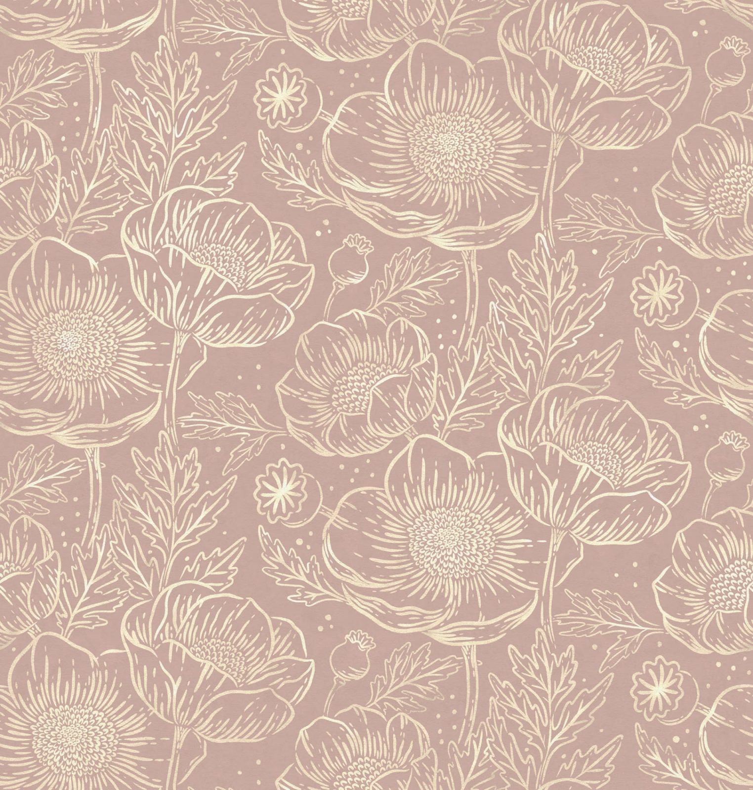 Golden Poppy, Dusty Pink, Rebel Walls