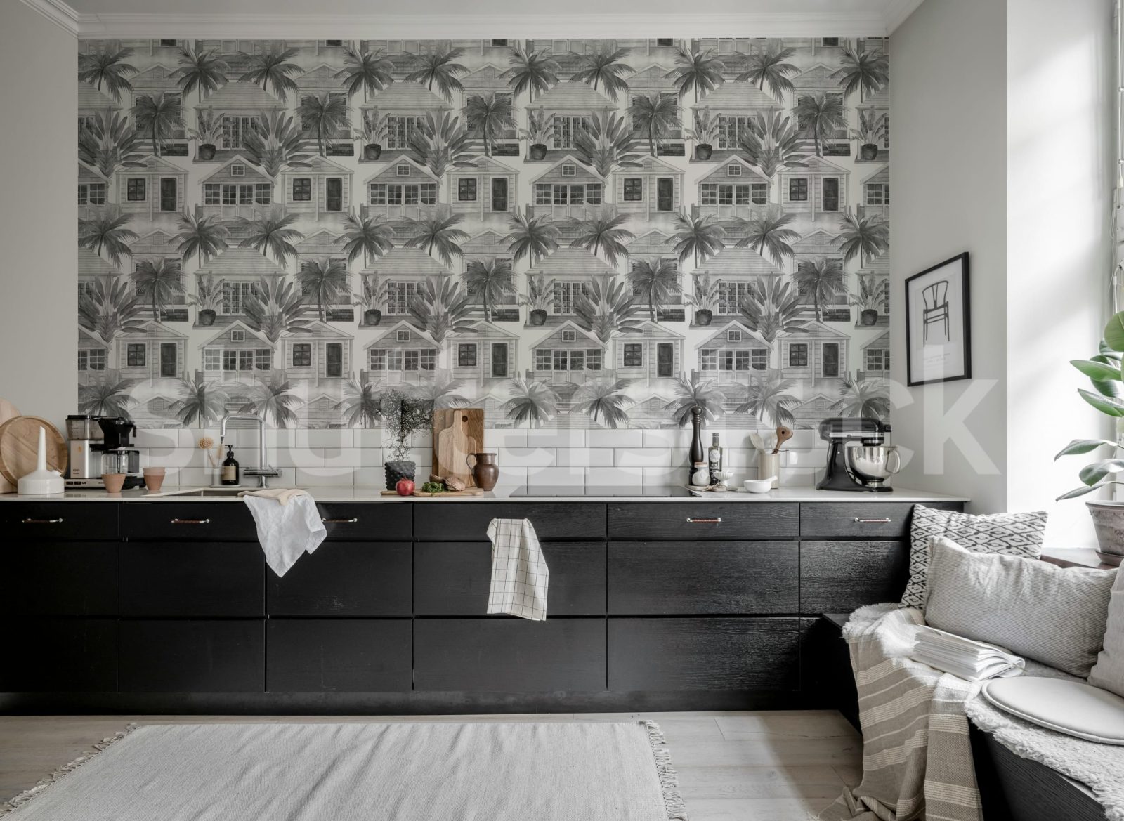 Palm Residence, Gray, Rebel Walls 3
