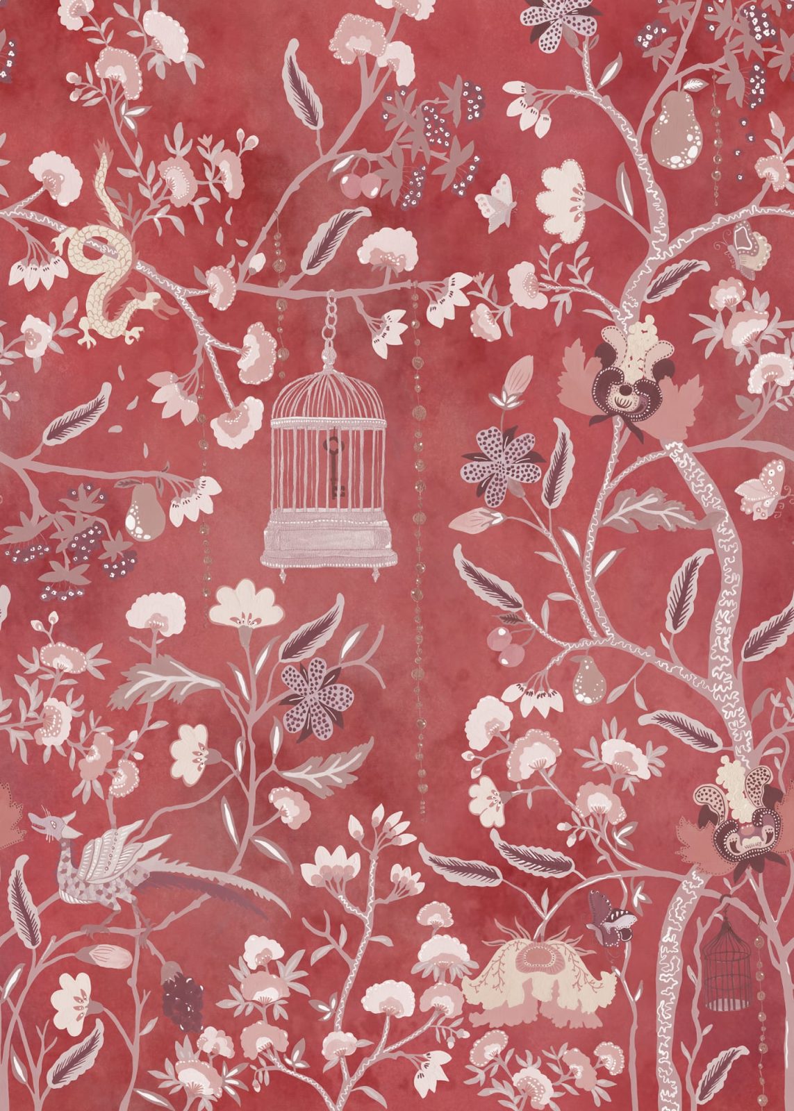 Mystic Garden, Red, Rebel Walls