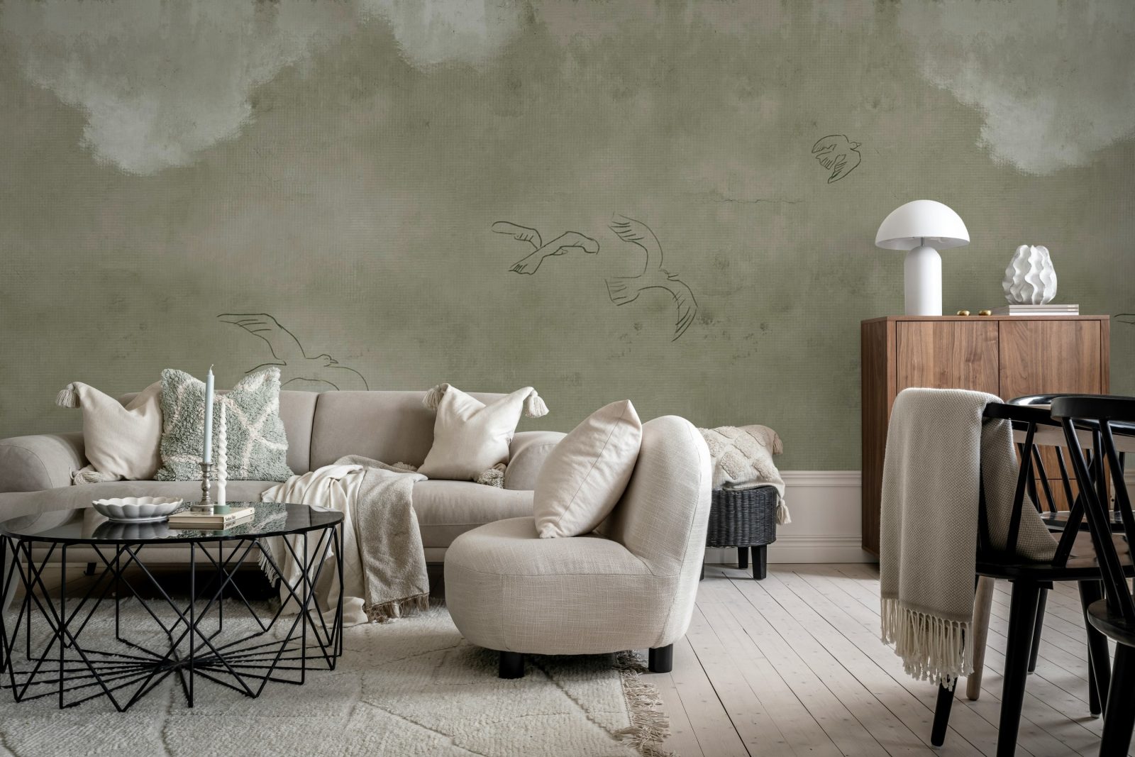 Wings Over Horizon, Beige, Rebel Walls 2