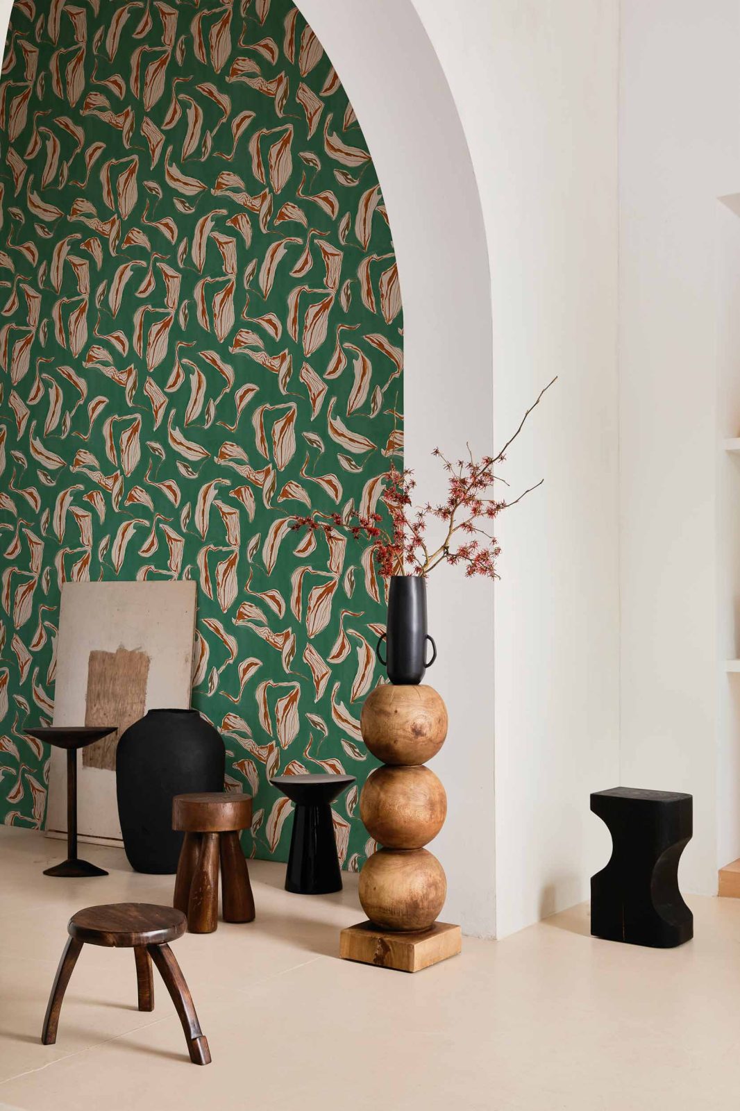 Moroccan Branches, Turquoise, Coordonne 5mp / rola 2