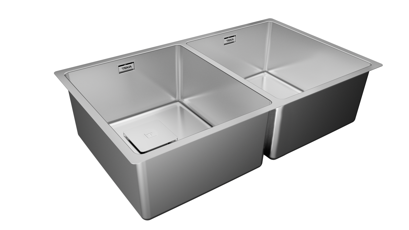 Chiuvetă "PureLine” din inox, 2 cuve, instalare Undermount, Top & Flush - Teka FlexLinea RS15 2B 740 6