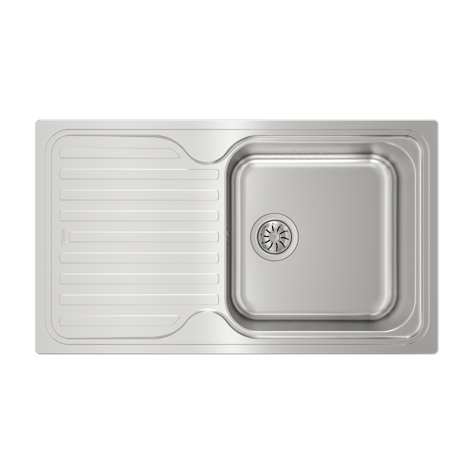 Chiuvetă din inox, 1 cuvă, 1 picurător, modalitate de instalare: Inset - Teka Classic 1B 1D 2