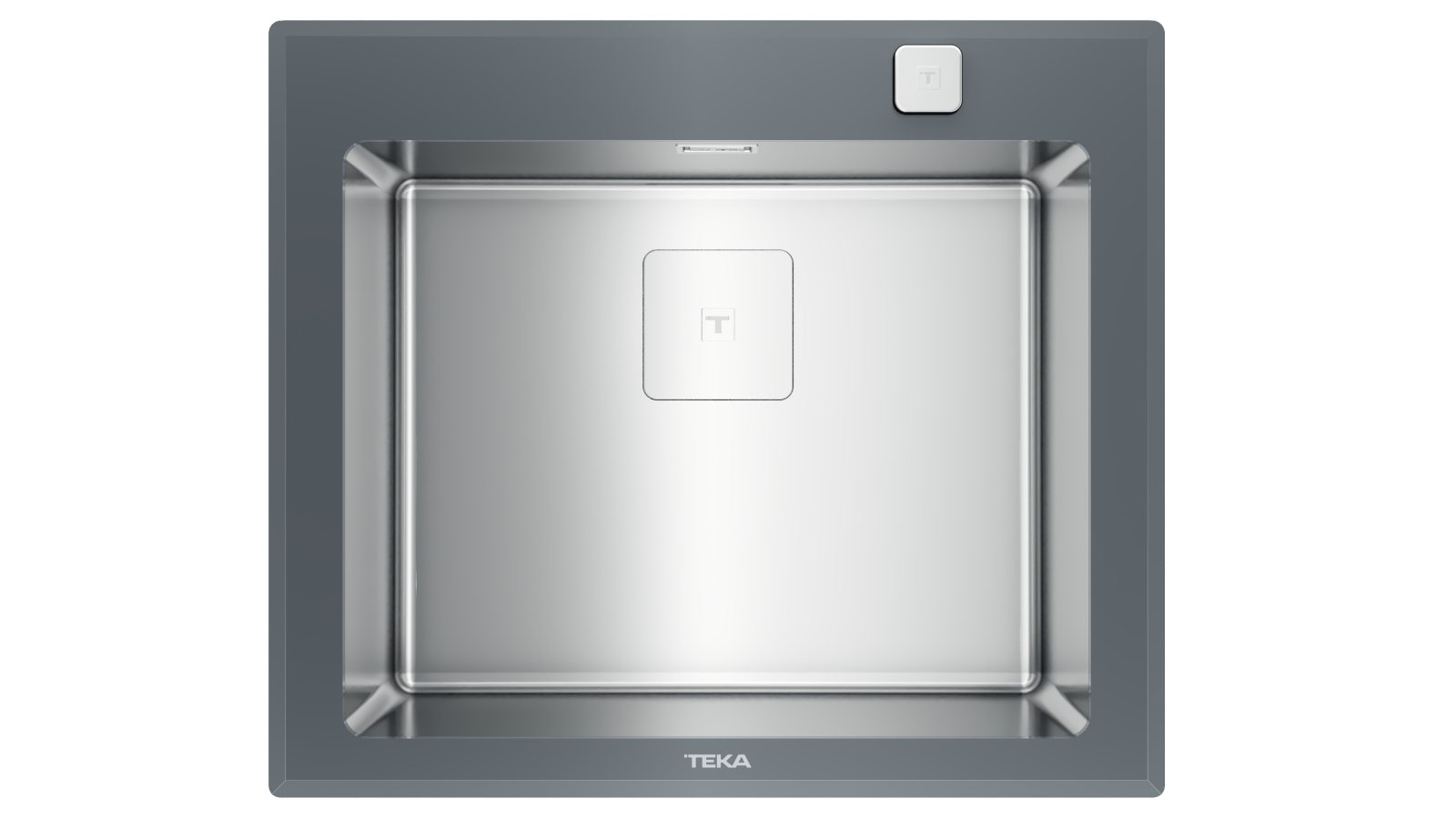 Chiuvetă cu finisaj din cristal PureLine, 1 cuvă din inox - Teka Diamond RS15 1B 3