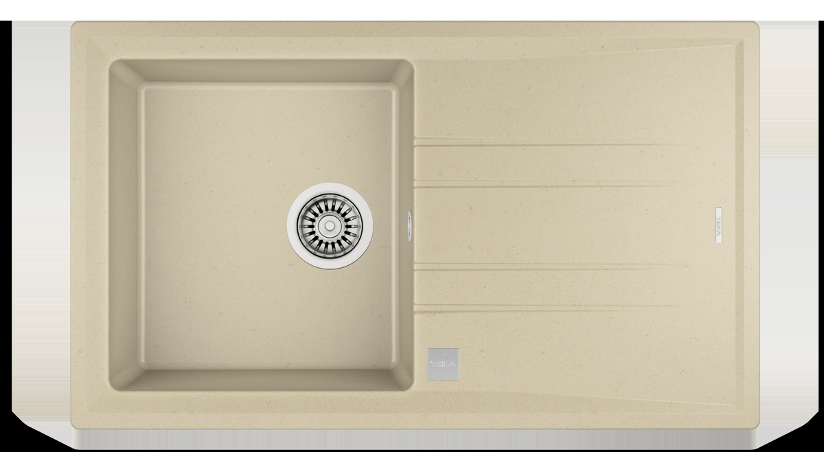 Chiuvetă Tegranite+, 1 cuvă și 1 picurător, instalare Inset - Teka Stone 50 B-TG 1B 1D 2