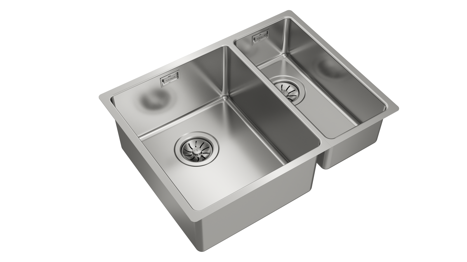 Chiuvetă "PureLine” din inox, 2 cuve, instalare Undermount - Teka Be Linea RS15 2B 580 4